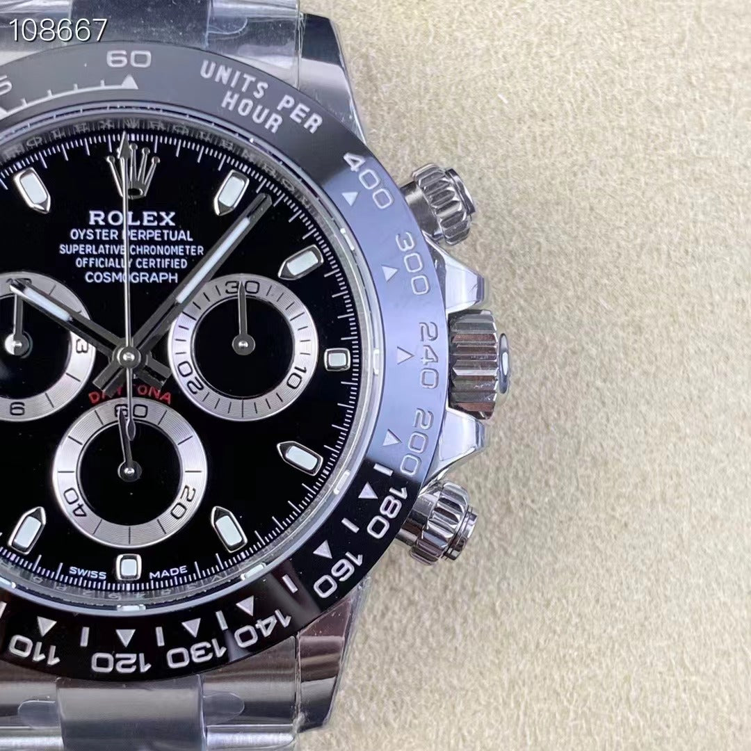 Replica Rolex Cosmograph Daytona Men's Black Dial Watch 116500LN - IP Empire Replica Watches