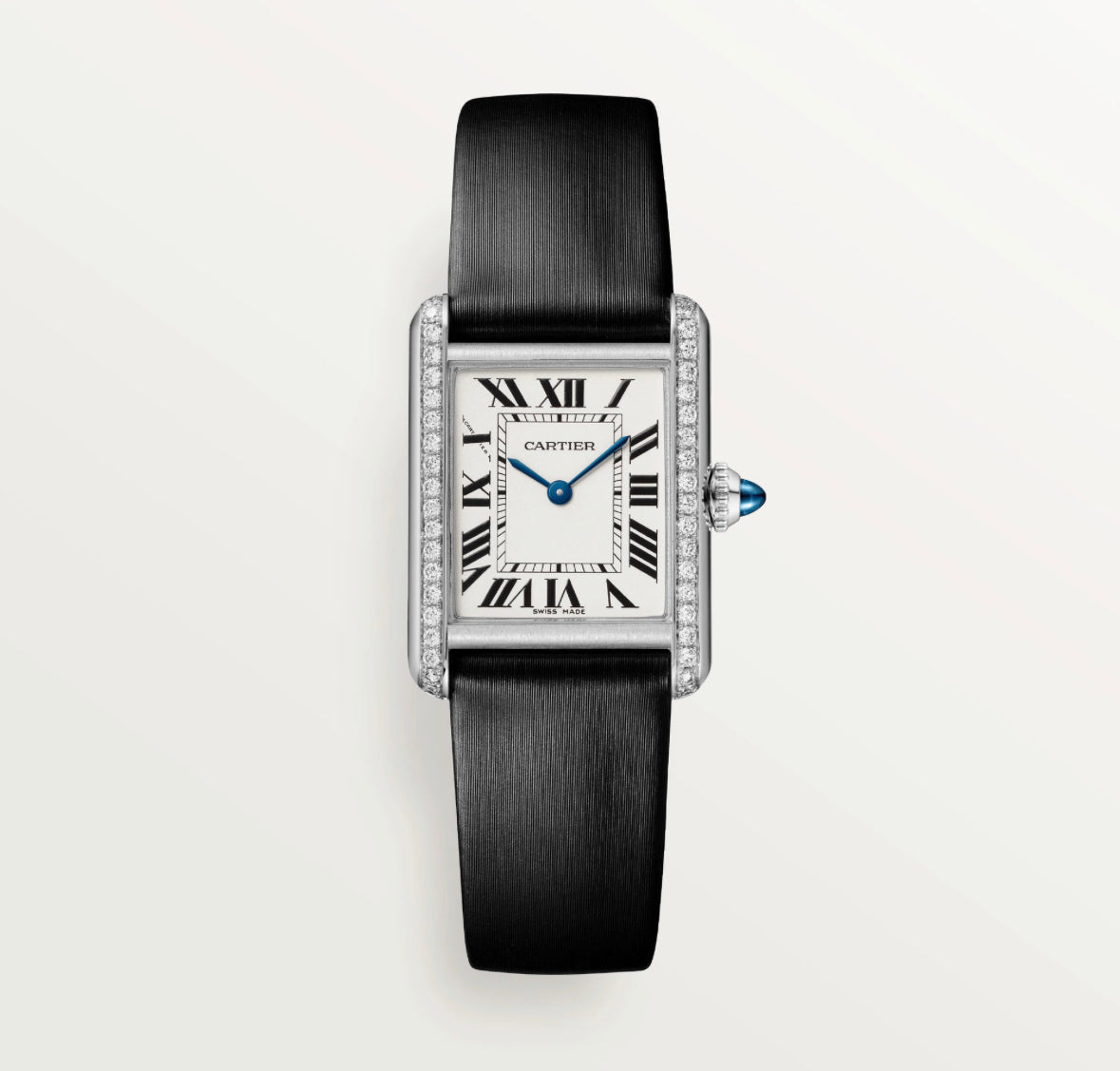 Cartier Tank Stainless steel & Diamond Ladys Watch, W4TA0017 - IP Empire Replica Watches