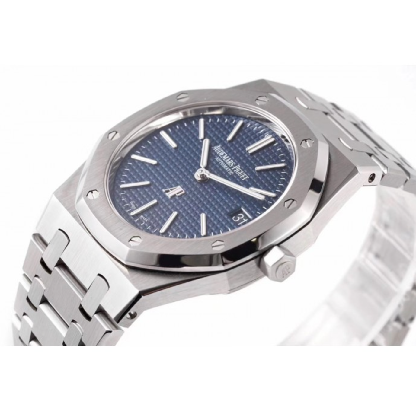 AP ROYAL OAK EXTRA THIN 39MM 15202ST.OO.1240ST.01 SS BLUE DIAL SWISS 2121 - IP Empire Replica Watches