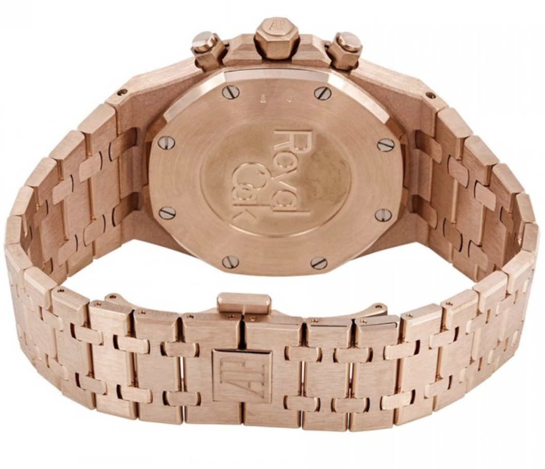 Best Swiss Clone Replica Royal Oak - Rose Gold/Black Chronograph - Replica Swiss Clones Watches